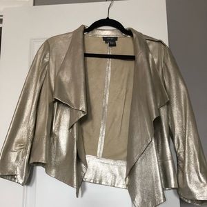 Gold 💯 % leather jacket